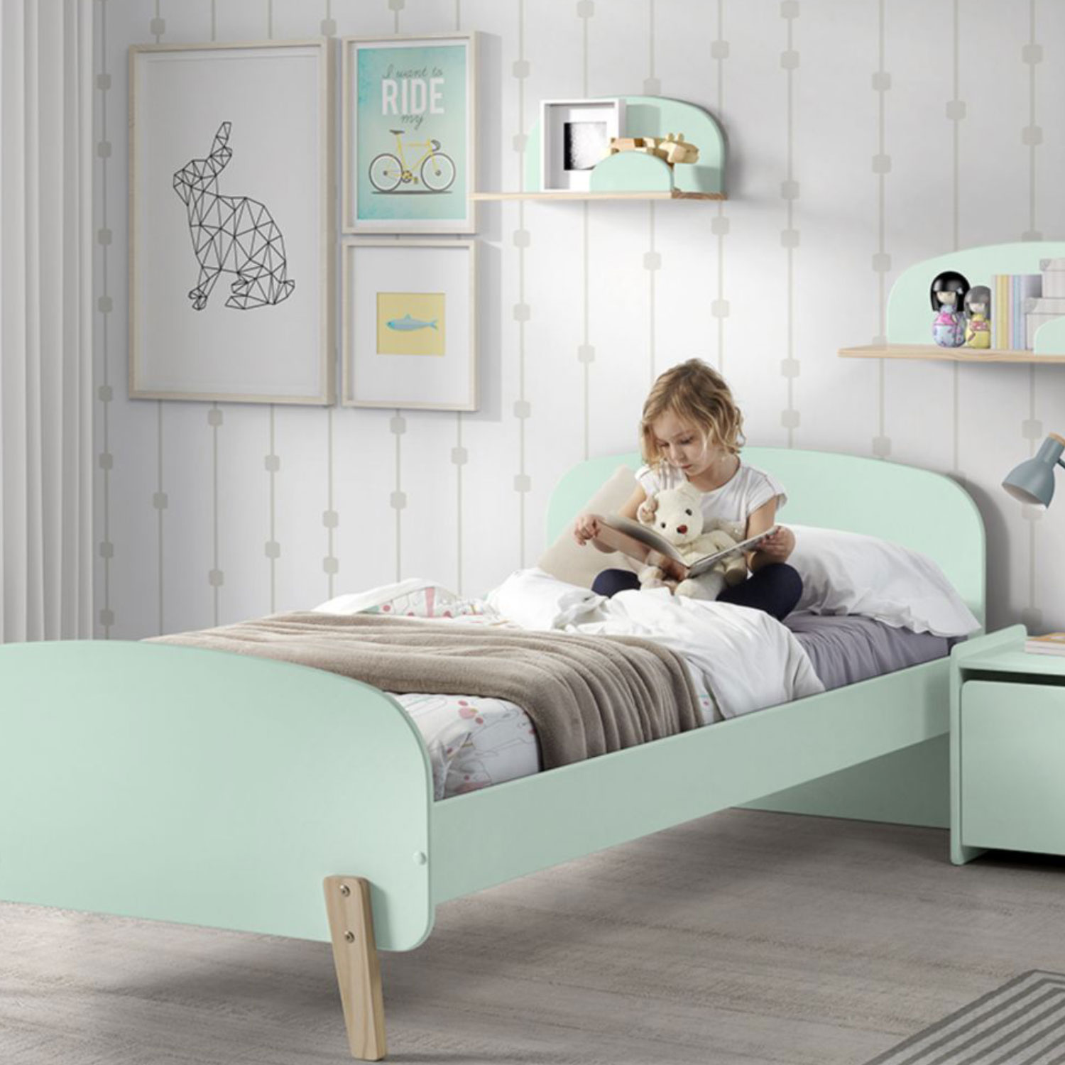 Kiddy Bed Munt Groen