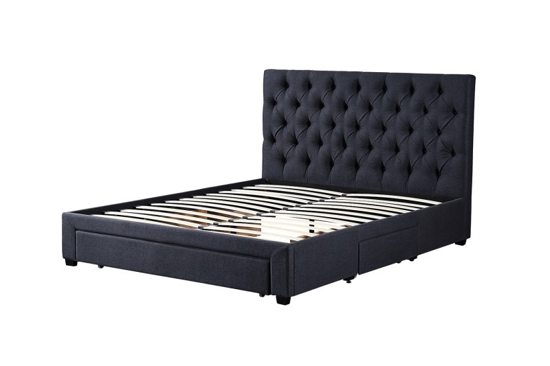 Image 2 for Bed Siena 160x200 met lattenbodem Grijs