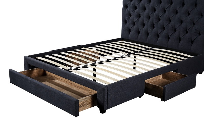 Image 7 for Bed Siena 160x200 met lattenbodem Grijs