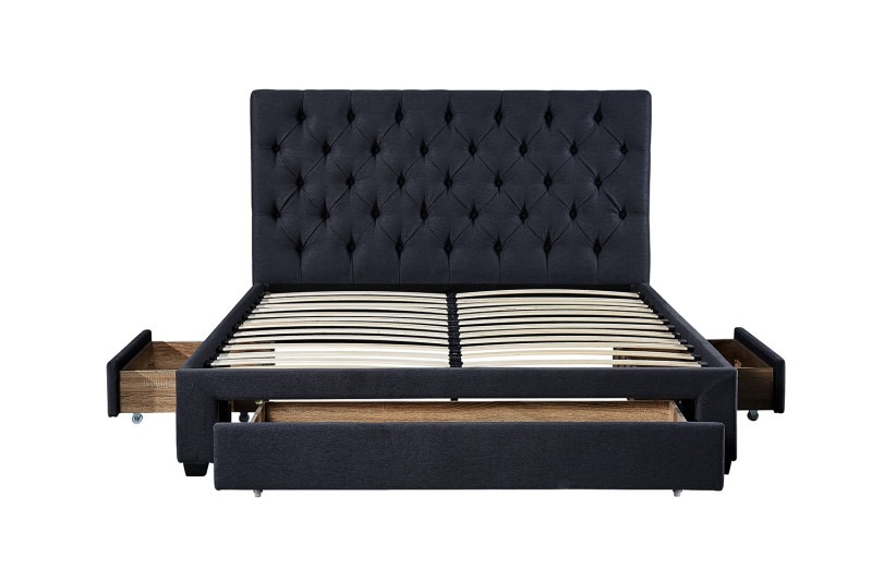 Image 4 for Bed Siena 160x200 met lattenbodem Grijs