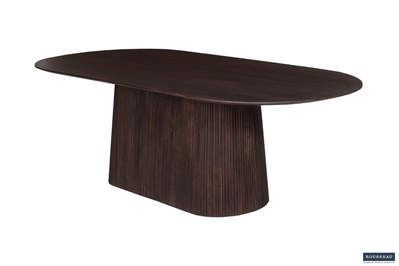 Image 4 for Tafel Miguel 230 cm Ovaal Mango hout Donkerbruin