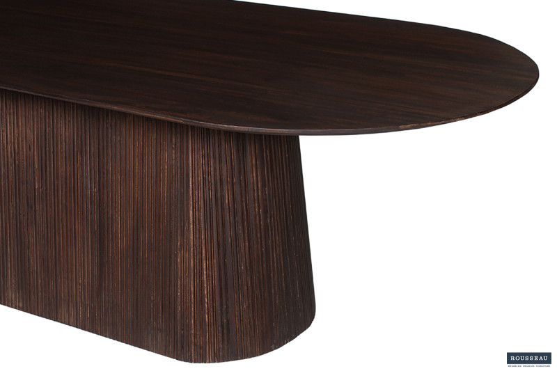 Image 5 for Tafel Miguel 230 cm Ovaal Mango hout Donkerbruin