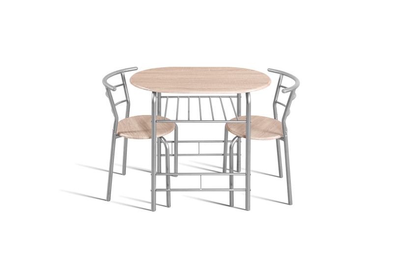 Image 2 for Tafelset Adam Grijs metaal Decor sonoma