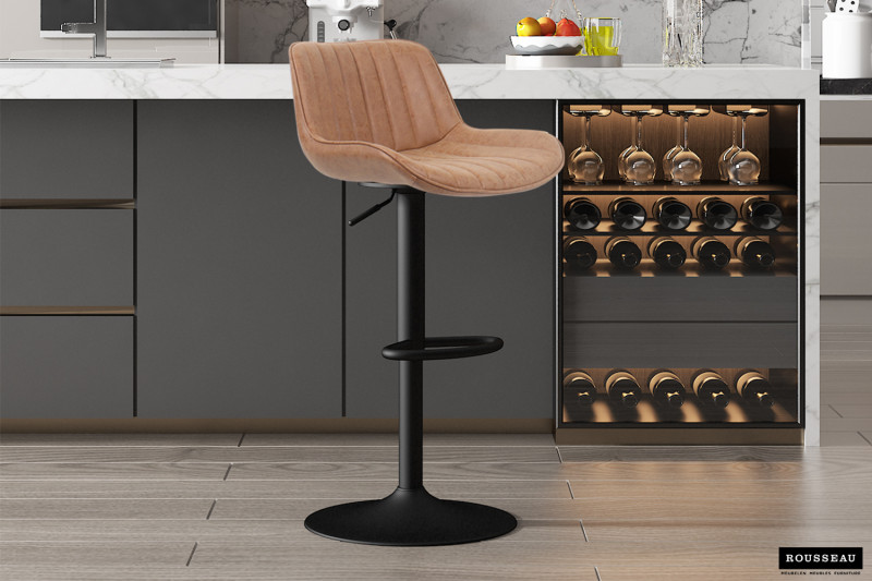 Image 2 for Barstoel Fenna PU Cognac