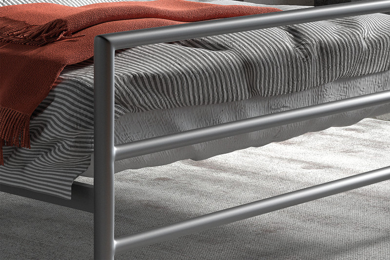 Image 3 for Bed Sandro 140x200 met lattenbodem Grijs
