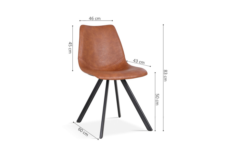 Image 7 for Stoel Emma PU Cognac