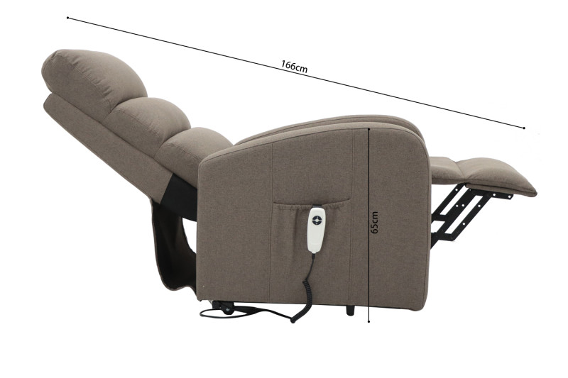 Image 10 for Electrische relax met lift Bruges Stof Taupe