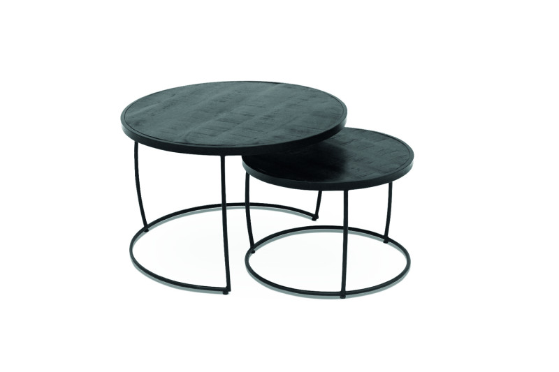 Image 5 for Salontafel Lars 2-delig Mango hout zwart