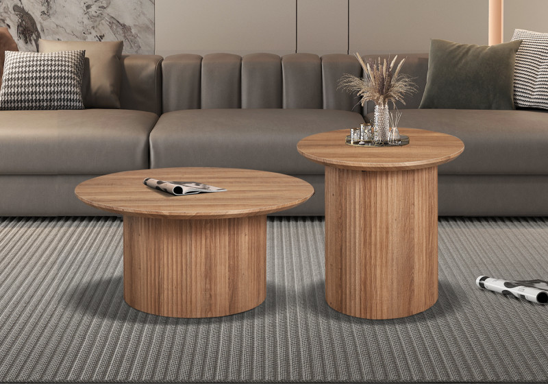 Image 2 for SALE - Salontafel Lagos 50 cm Rond Decor Oude eik