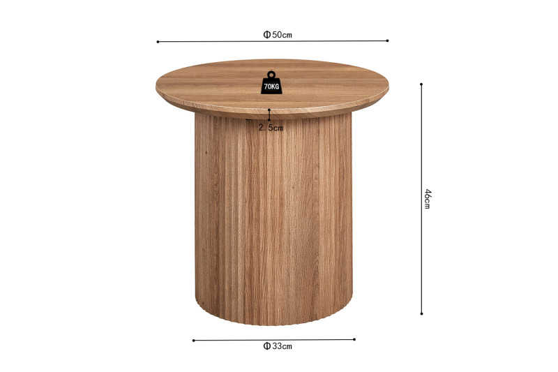 Image 7 for SALE - Salontafel Lagos 50 cm Rond Decor Oude eik