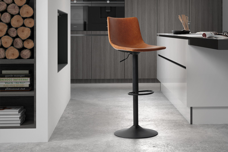 Image 2 for Barstoel Trevi PU Cognac