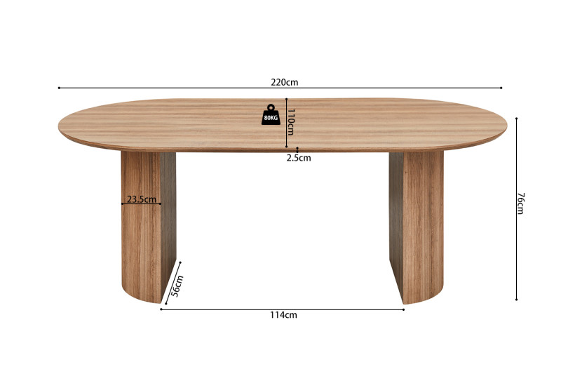 Image 7 for SALE - Tafel Lagos 220 cm Ovaal Decor Oude eik