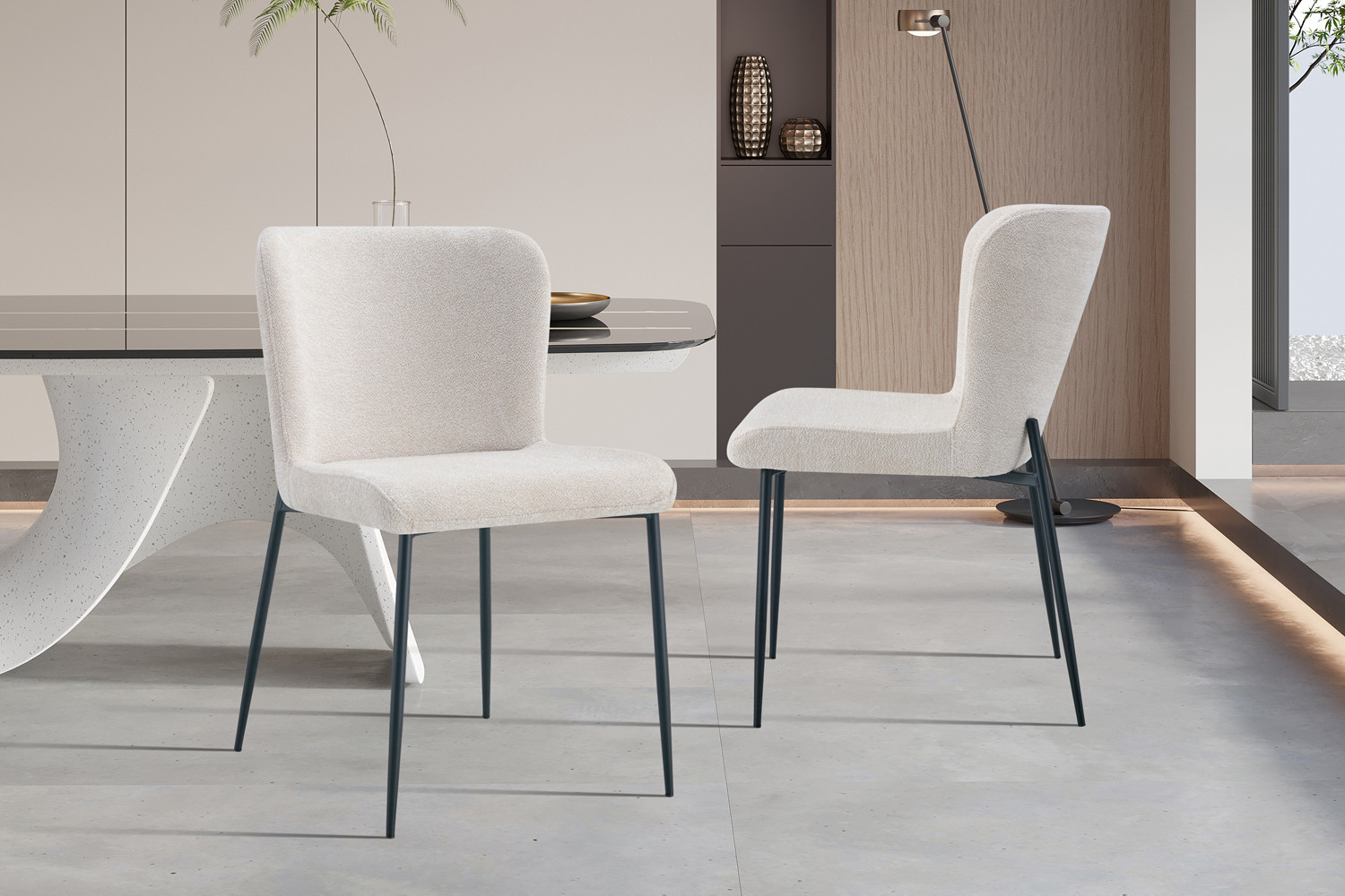 Image 1 for Stoel Lisa Stof Fabb Raven 24 Beige