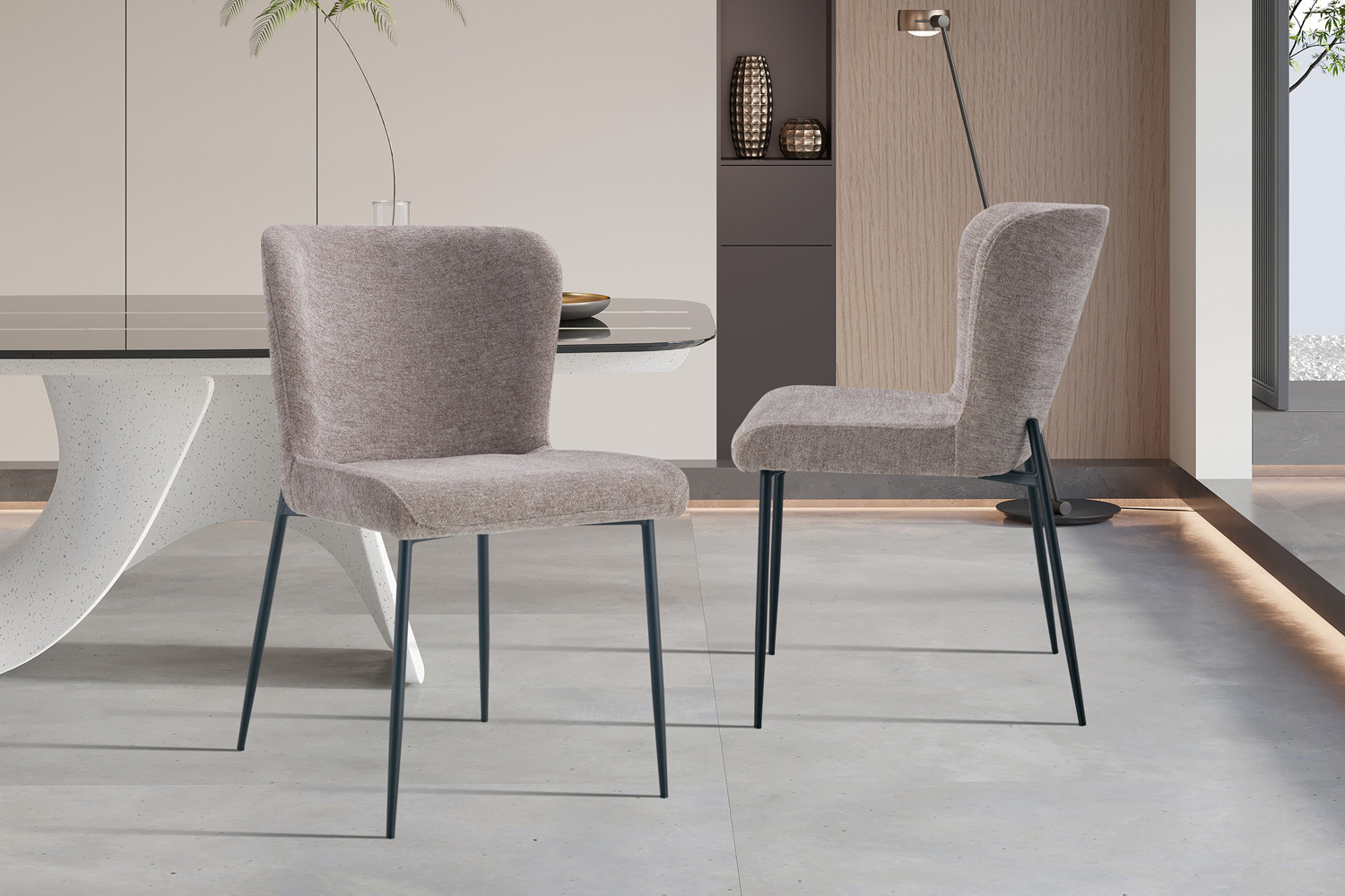 Image 1 for Stoel Lisa Stof Fabb Raven 30 Zand