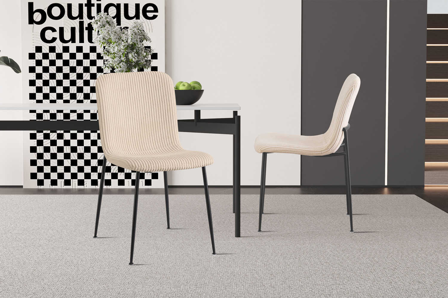 Image 3 for Stoel Alice Corduroy Beige