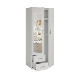 Image 4 for Kledingkast Marc 2 deuren met spiegel Wit