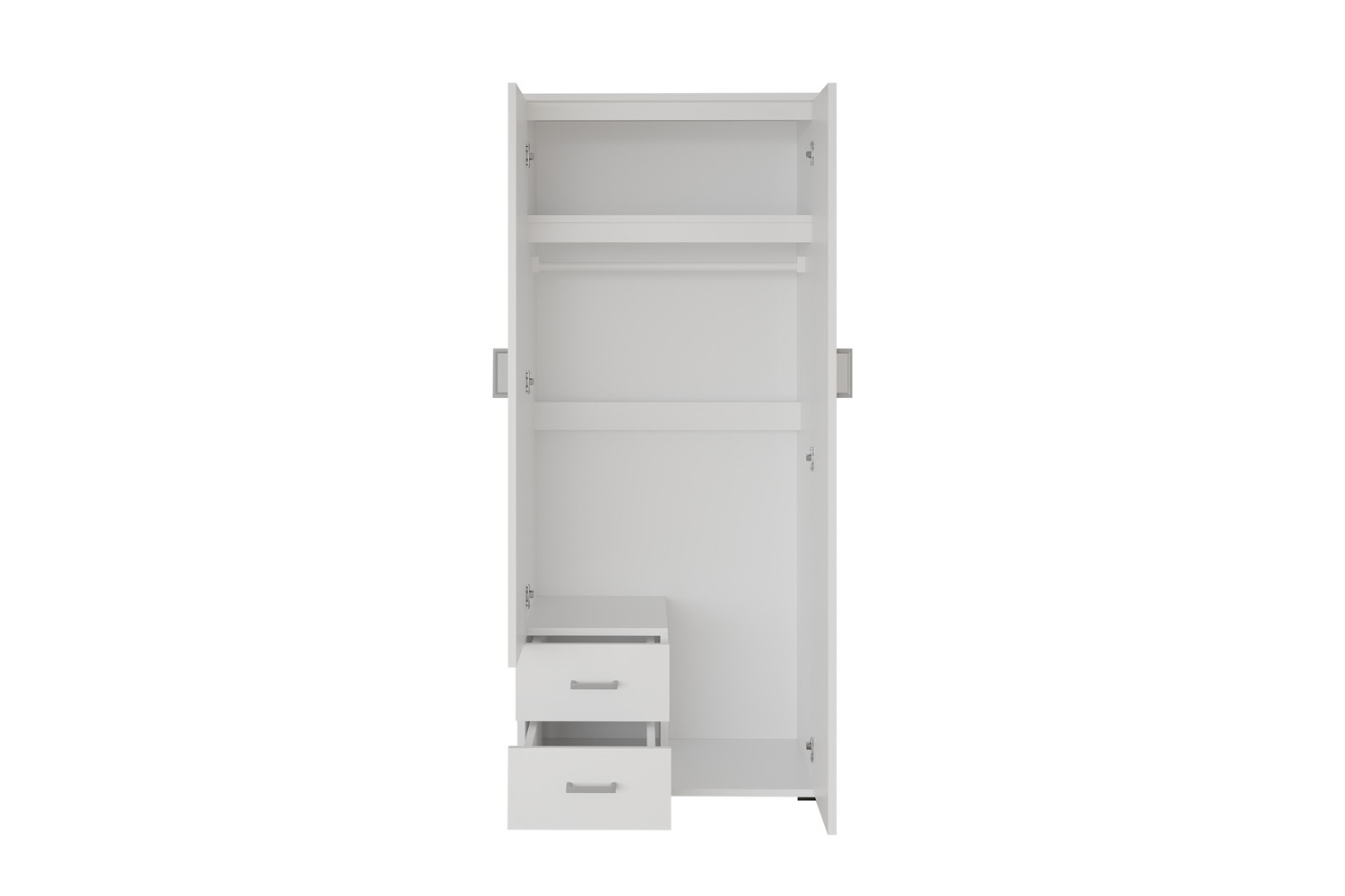 Image 7 for Kledingkast Marc 2 deuren met spiegel Wit