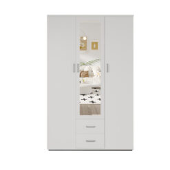 Image 2 for Kledingkast Marc 3 deuren met spiegel Wit