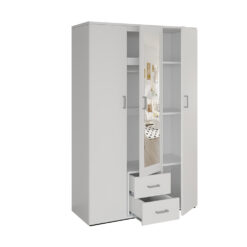 Image 4 for Kledingkast Marc 3 deuren met spiegel Wit