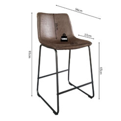 Image 8 for SALE - Counterstoel Mancia PU Ote Topper 05 Donkerbruin