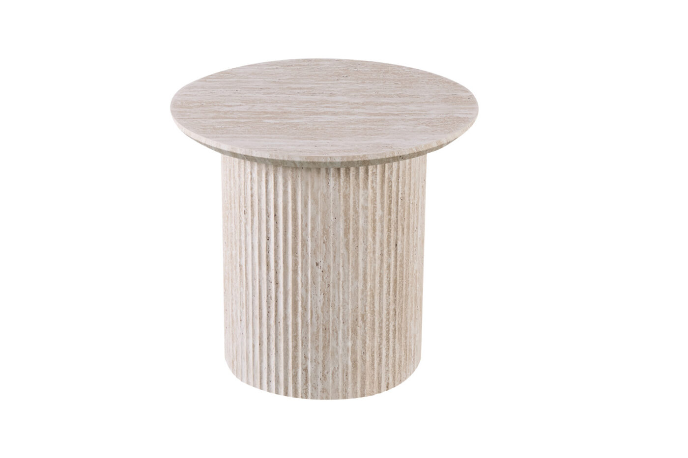 Image 3 for Salontafel Lagos 50 cm Rond Decor Travertin Beige