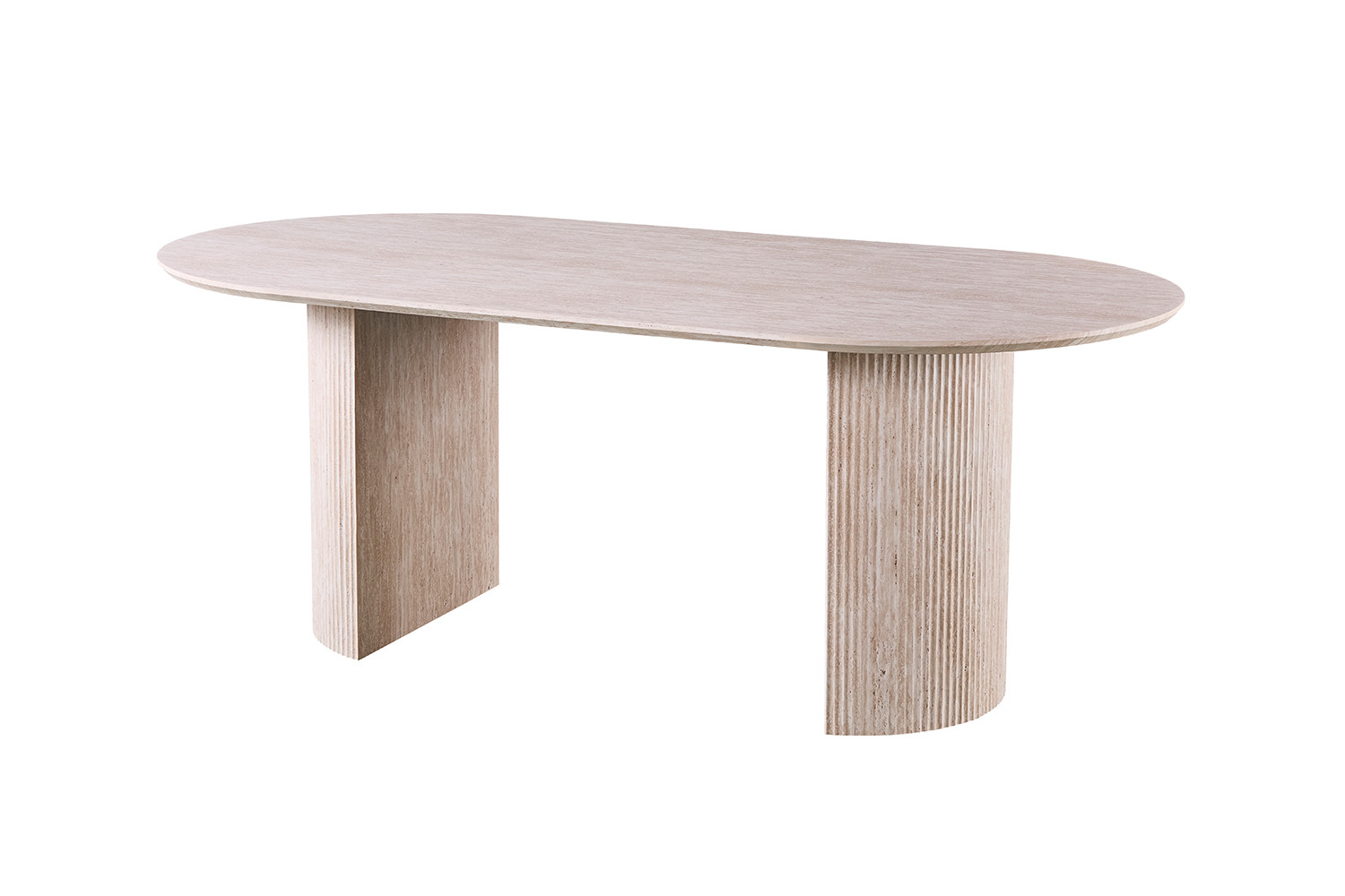 Image 4 for Tafel Lagos 200 cm Ovaal Decor Travertin Beige