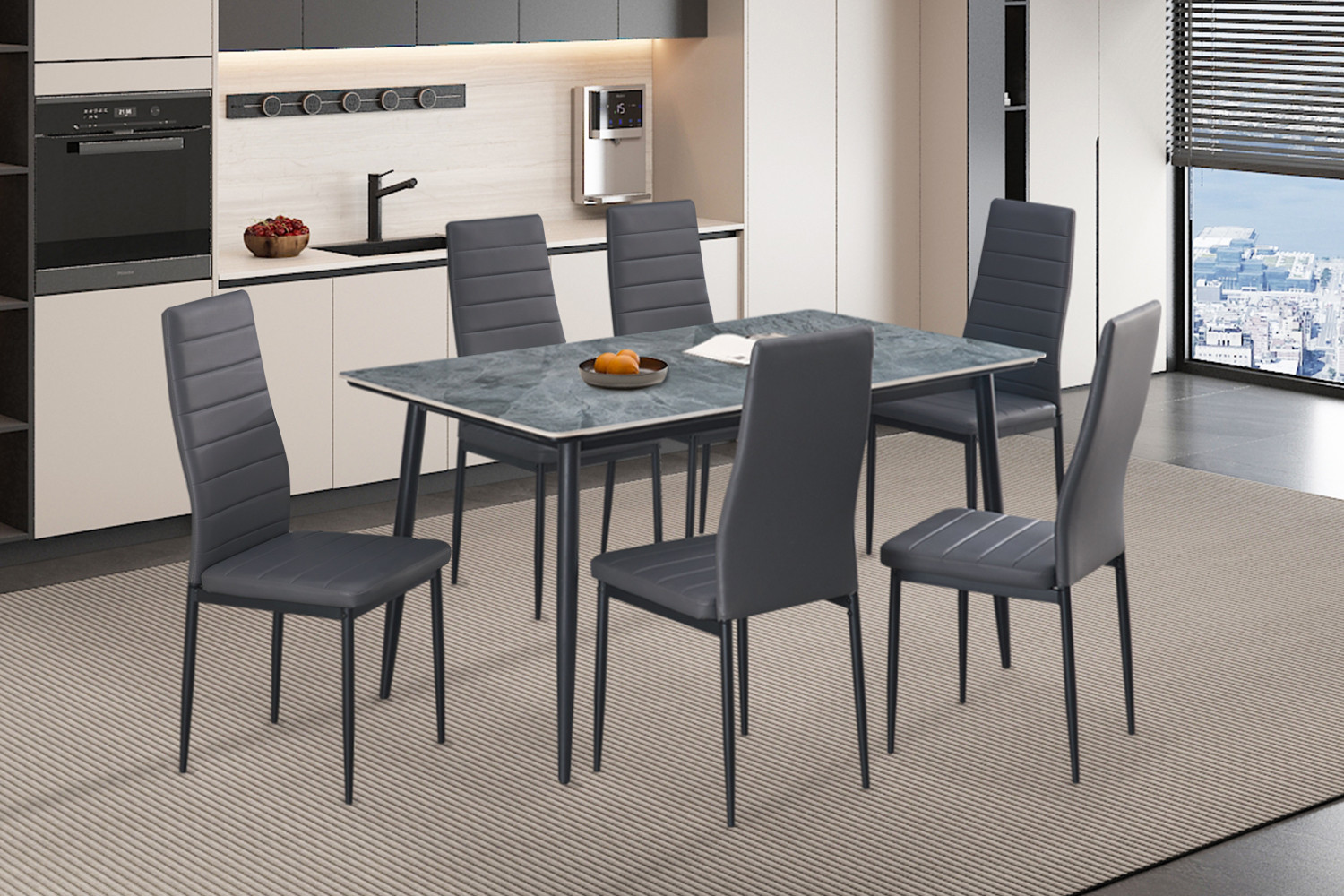 3fe9cf5f-e96f-41aa-a05a-59ad92e9c593 Image 2 for Tafel Kenzo 140 cm Rechthoekig Steen Grijs