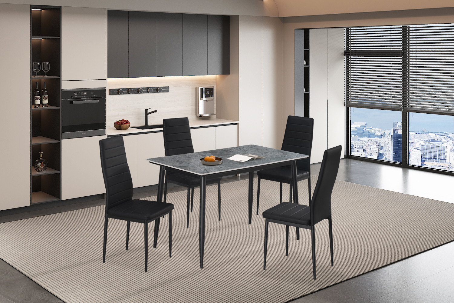 Image 4 for Tafel Kenzo 120 cm Rechthoekig Steen Grijs