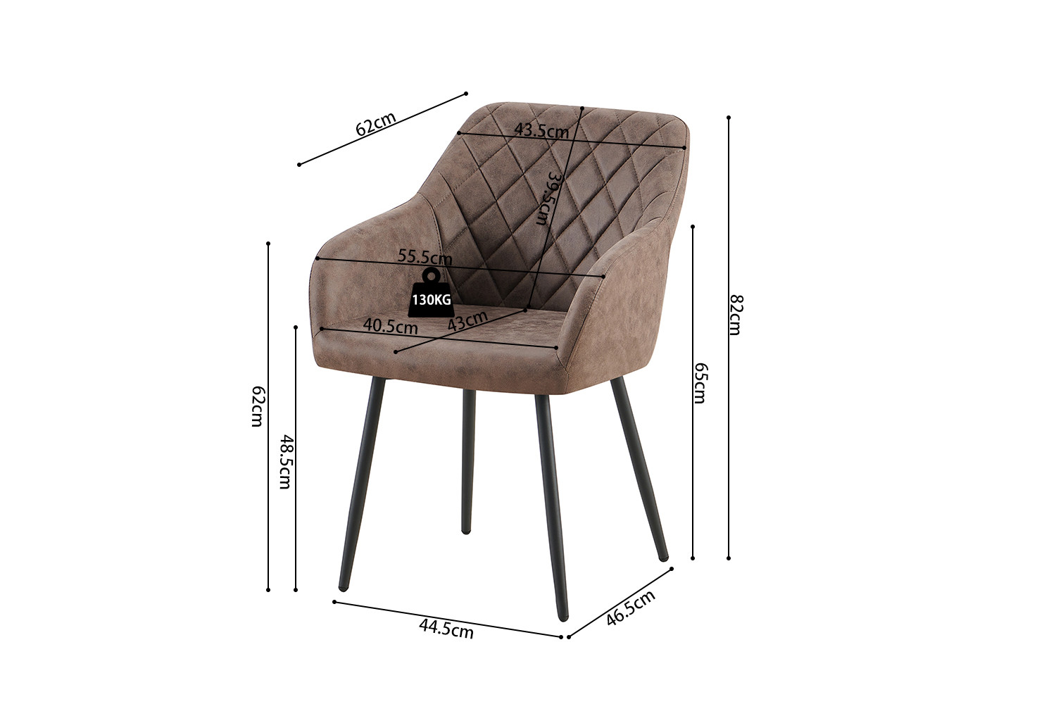 Image 10 for Stoel Peron Micro fiber PU Bruin