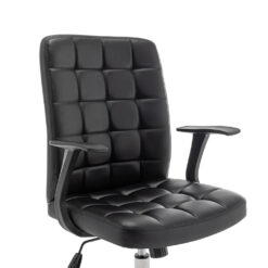 Image 7 for Bureaustoel Luka Zwart PU