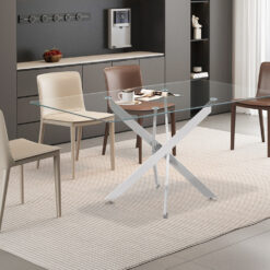 Image 1 for Tafel Lasi 160 cm Glas, Poten Chroom