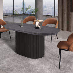 Image 1 for Uitschuifbare tafel Lagos 180-220 cm Ovaal Decor Donkerbruin