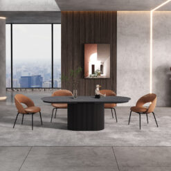 Image 5 for Uitschuifbare tafel Lagos 180-220 cm Ovaal Decor Donkerbruin