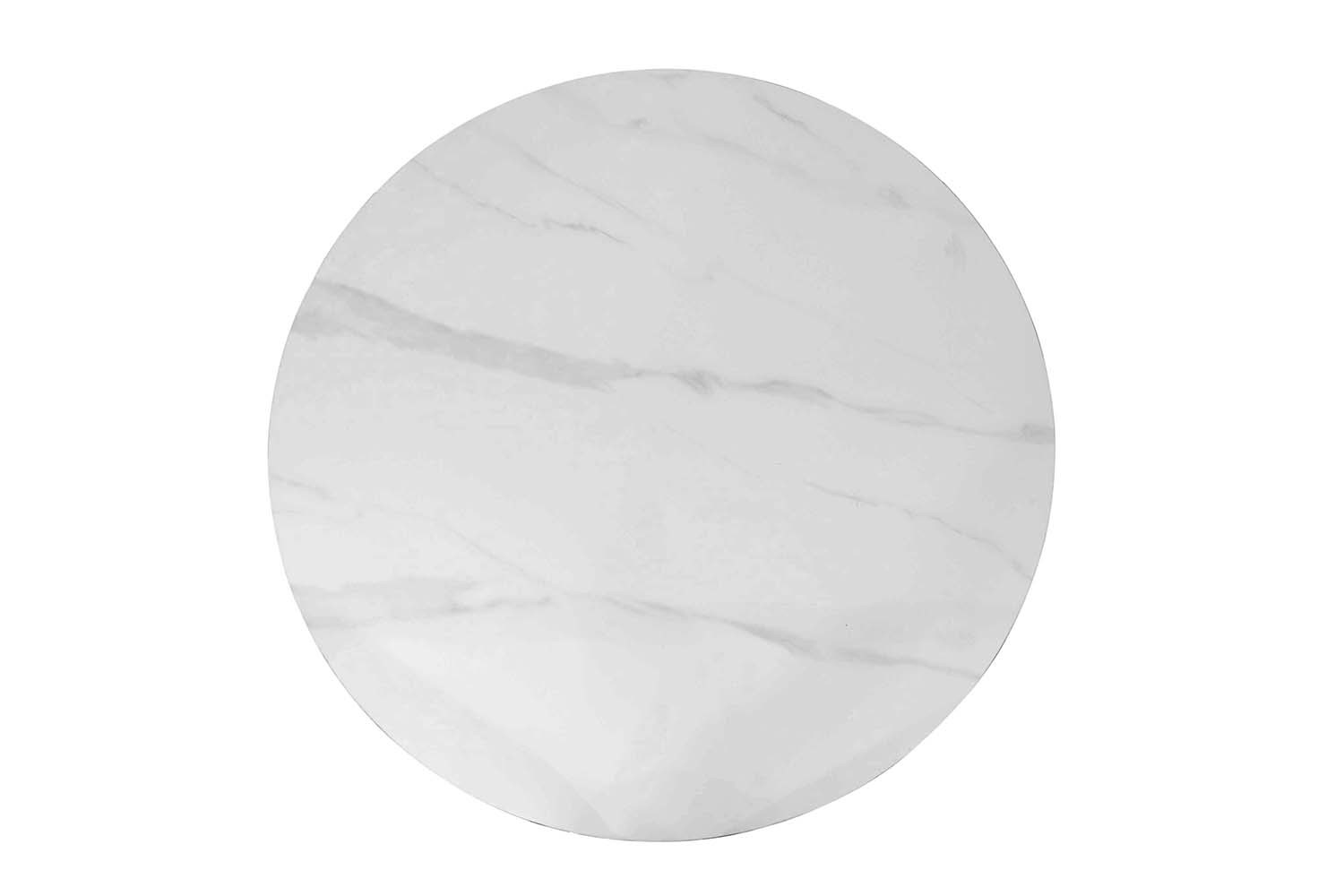 Image 7 for Tafel Apollo 110 cm Rond Glanzend Steen Snow Wit