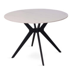 Image 5 for Tafel Apollo 110 cm Rond Glanzend Steen Snow Wit
