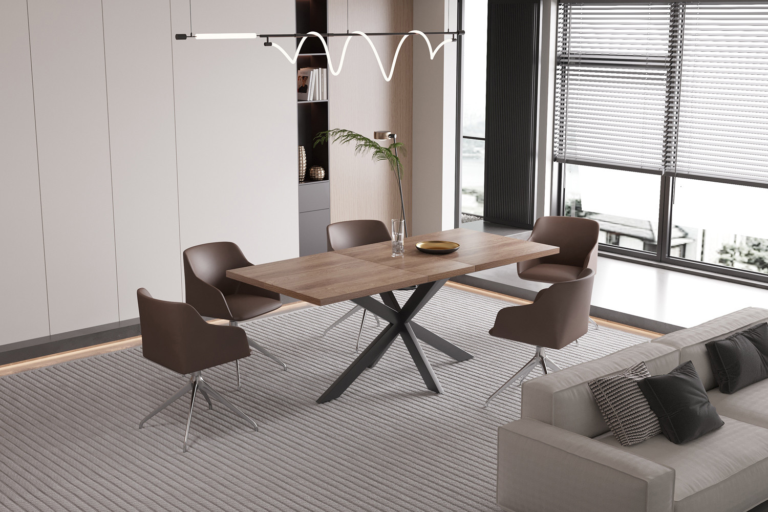 Image 6 for Uitschuifbare tafel Kos 160-200 cm Donkerbruin