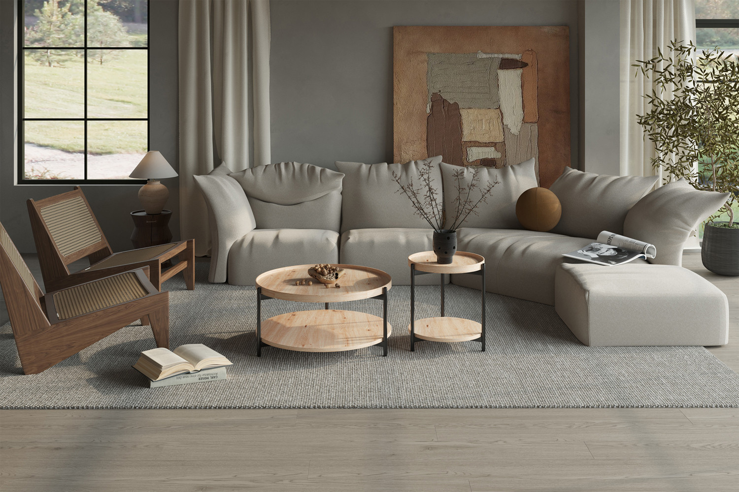 Image 3 for Salontafel Dalina 80 cm Decor Oude eik