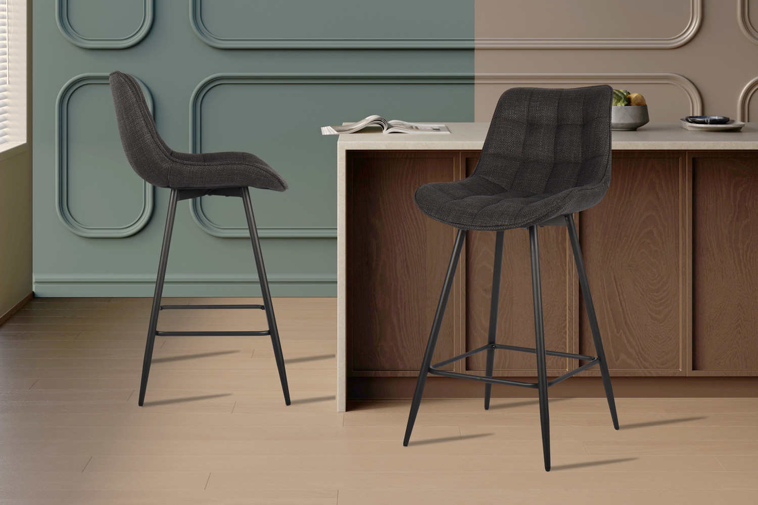 Image 1 for Counterstoel Ariba Stof Ote Montego 460 Donkergrijs