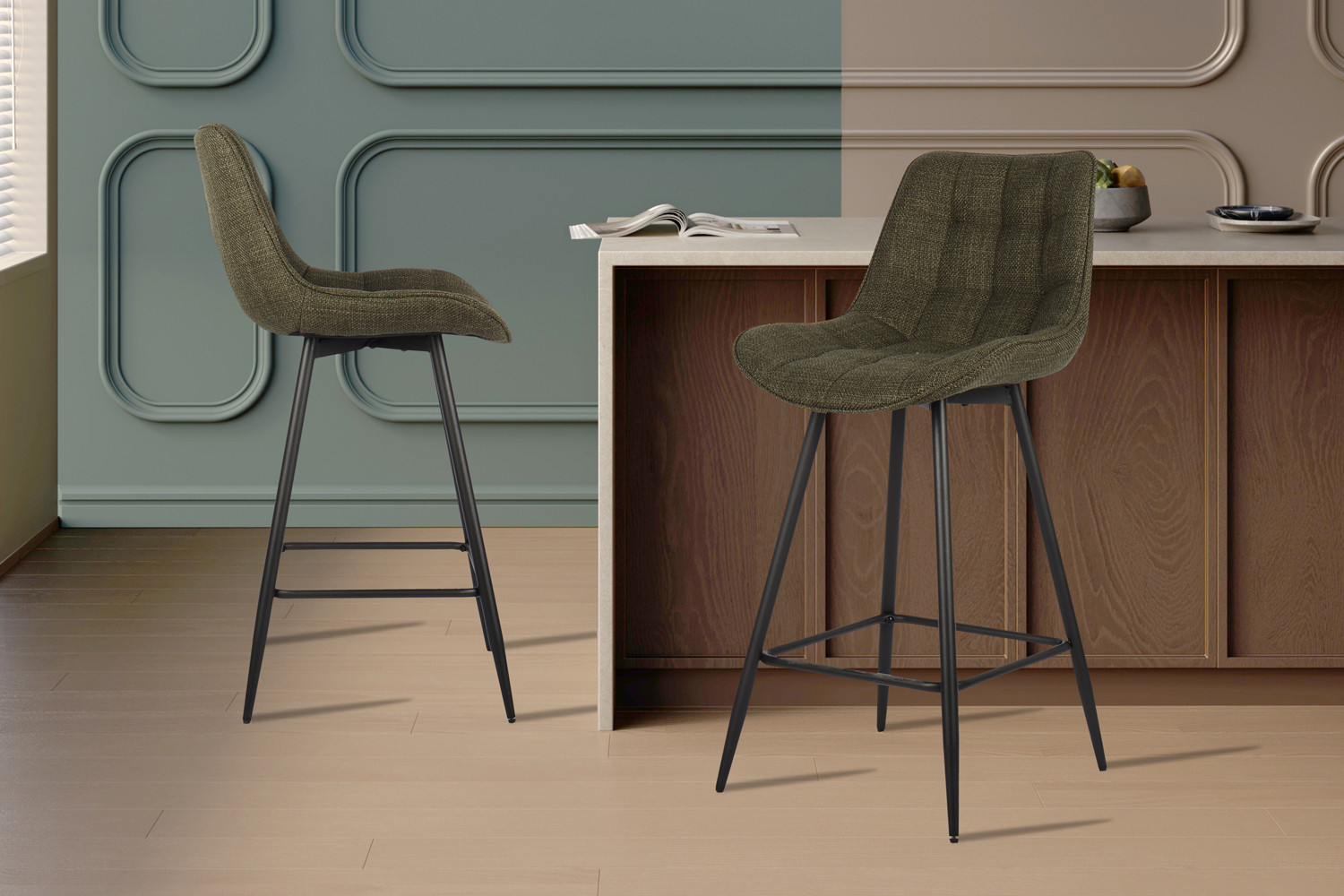 Image 2 for Counterstoel Ariba Stof Ote Montego 350 Groen