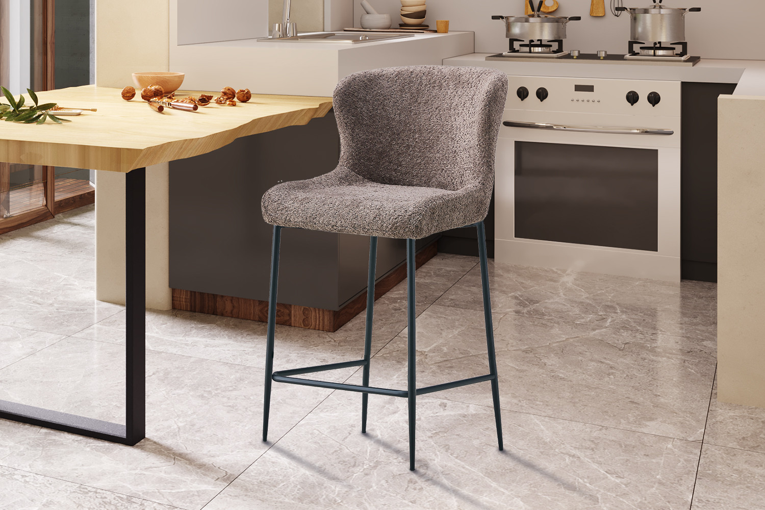 Image 2 for Counterstoel Lisa Bouclé Zand