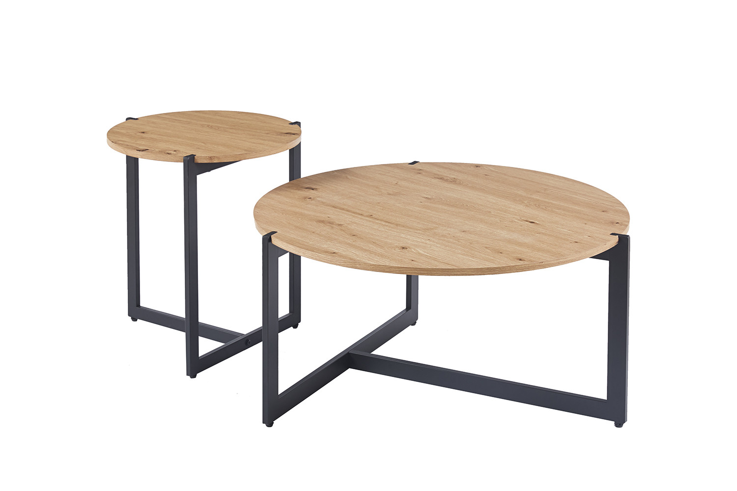 Image 3 for Set van 2 Salontafels Pola Decor Oude eik