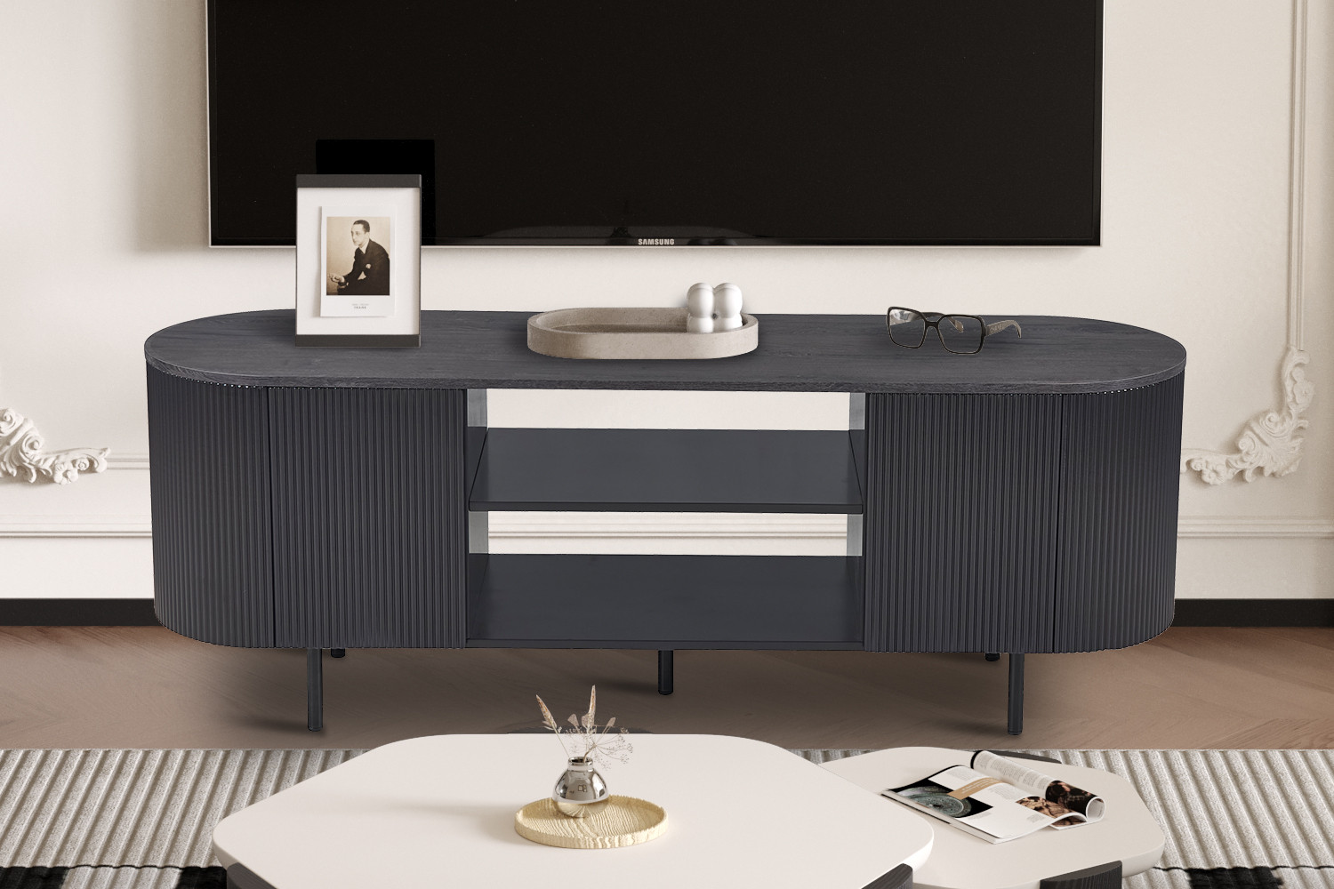 Image 1 for TV meubel Lagos 160 cm Decor Donkerbruin