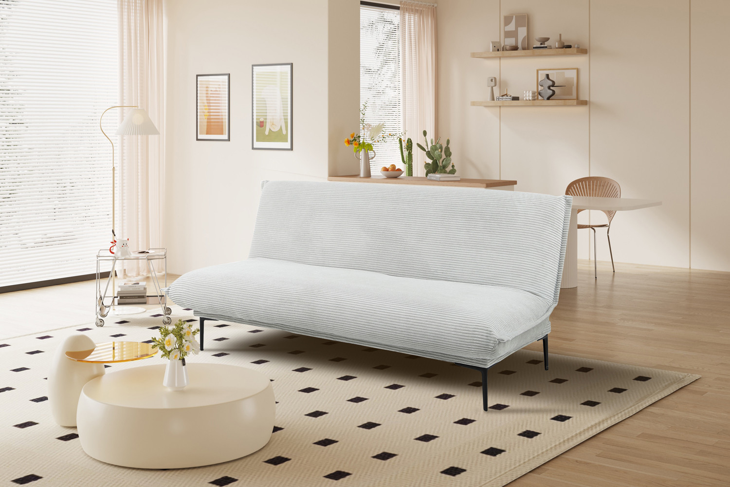 Image 1 for SALE - Slaapbank Alisa Corduroy Lichtgrijs