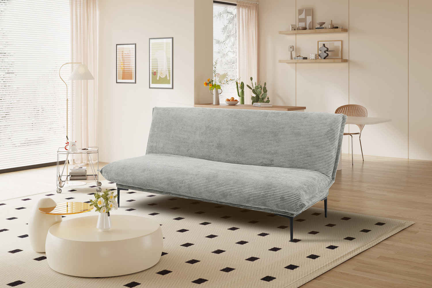 Image 1 for SALE - Slaapbank Alisa Corduroy Donkergrijs