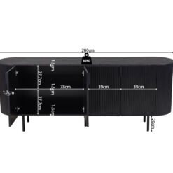 Image 8 for Dressoir Lagos 200 cm Decor Donkerbruin