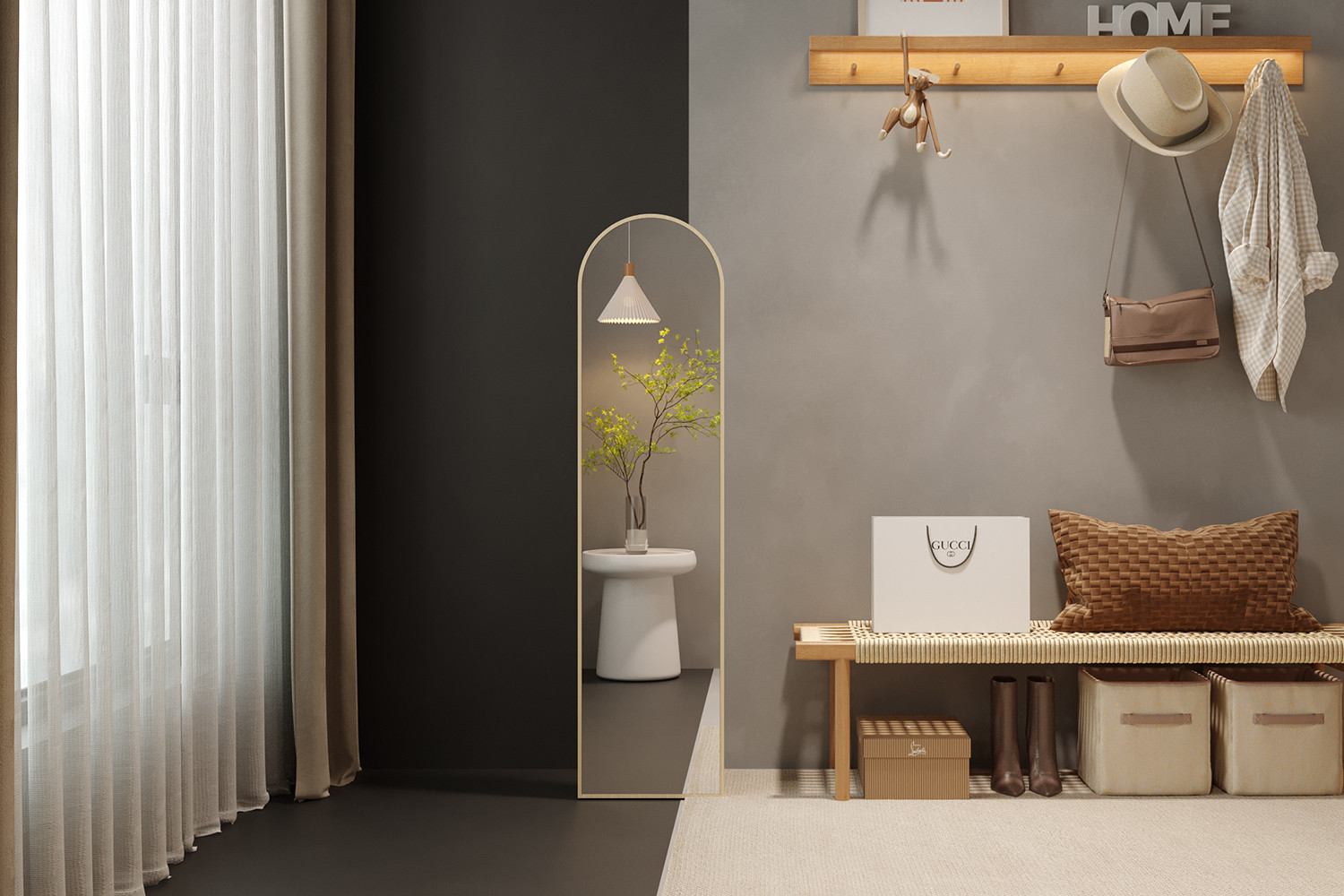 Image 2 for Spiegel Rosalie 160x40 Oude eik