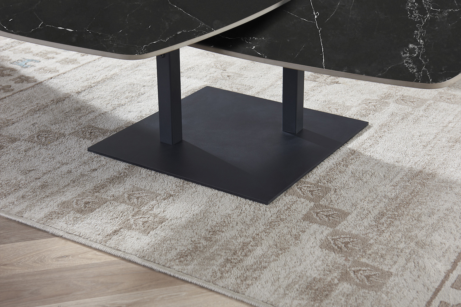 Image 7 for Salontafel Sendai Rond Draaibaar Steen Zwart