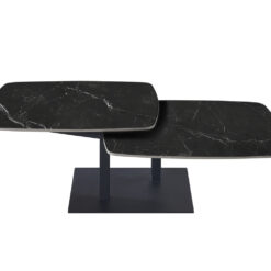 Image 8 for Salontafel Sendai Rond Draaibaar Steen Zwart