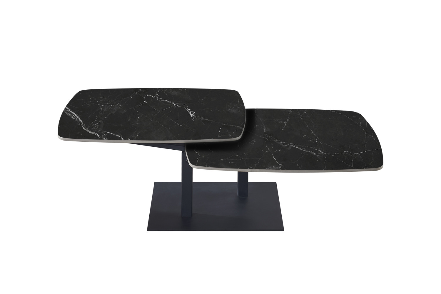 Image 8 for Salontafel Sendai Rond Draaibaar Steen Zwart