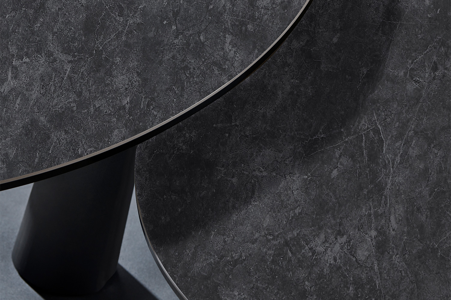 Image 8 for Salontafel Sapporo Rond Draaibaar Steen Donkergrijs